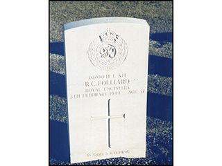 R. C. Folliard, Royal Engineers, 5th February 1944 aged 37. A Bedford man of 248 Field Company, RE.