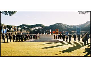 Parade at the Beachhead Cemetery after the reinterment of the Unknown Soldier.